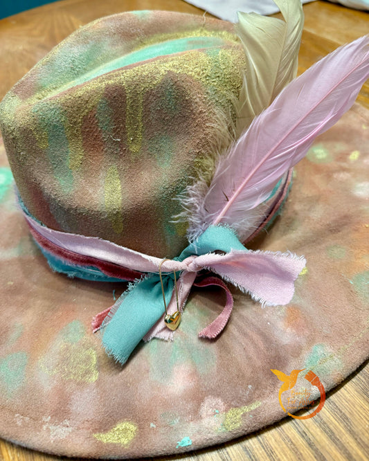 Pink, Mint, & Gold Hat