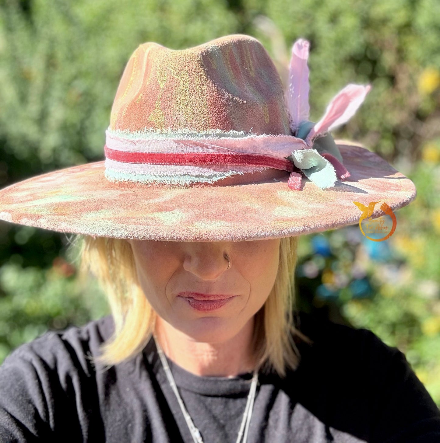 Pink, Mint, & Gold Hat