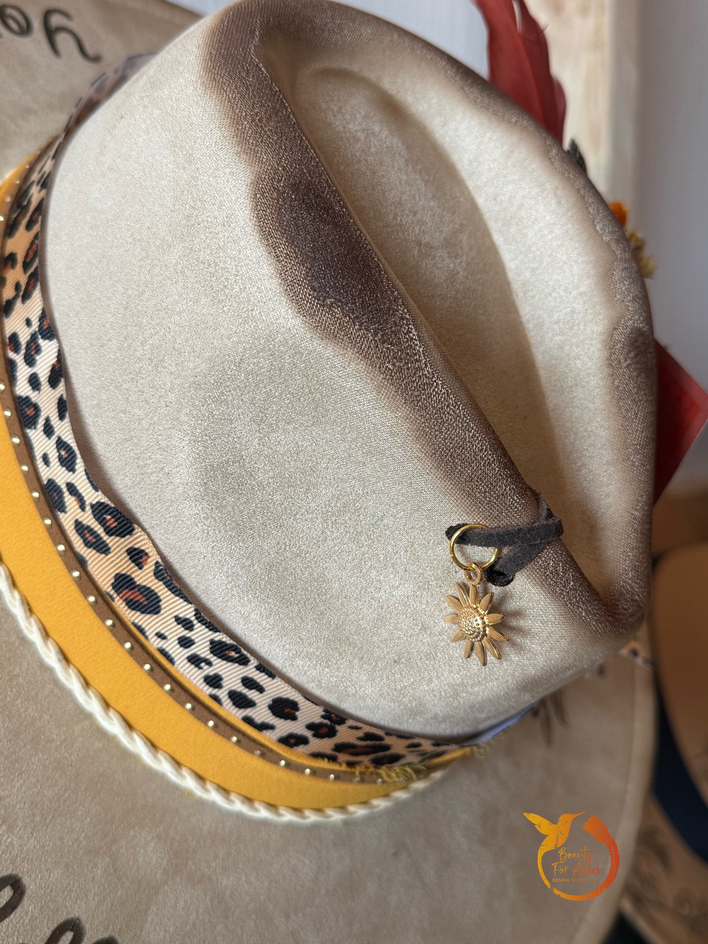 Sunflower/You Belong Amongst the Wildflowers Custom Wide Brim Hat