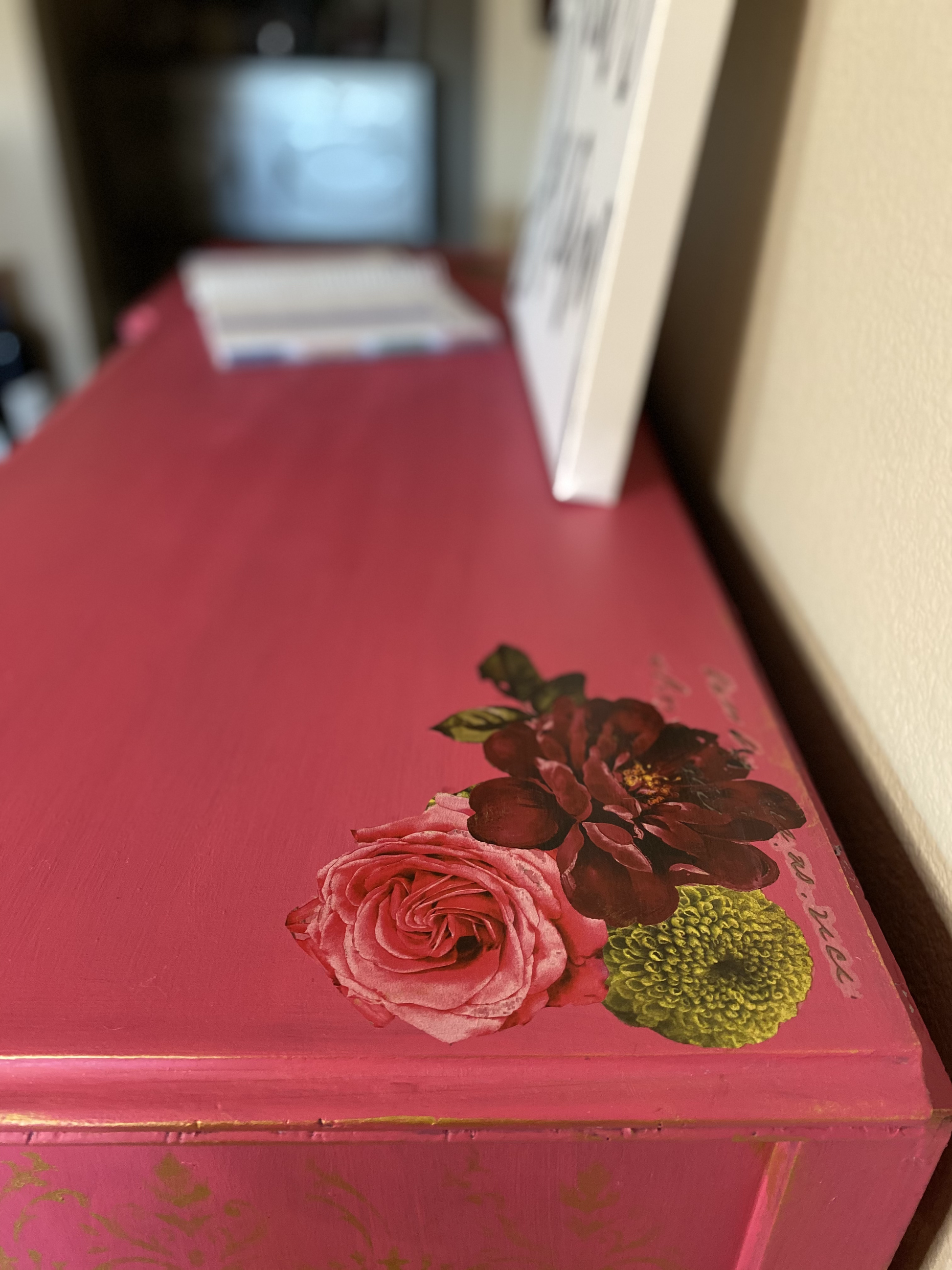 Pink Antique Desk image 6
