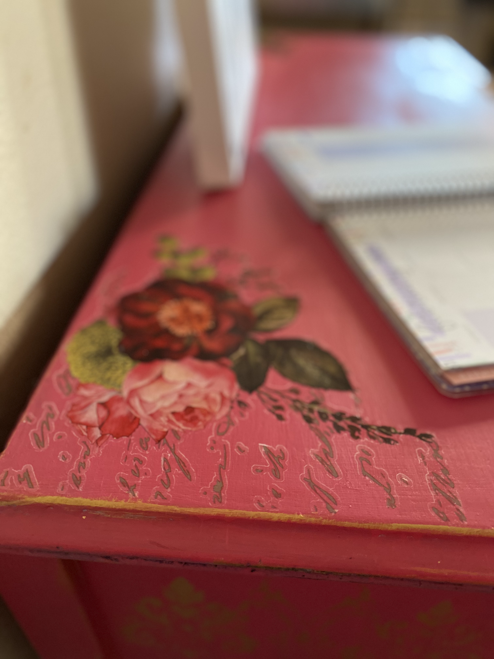 Pink Antique Desk image 4