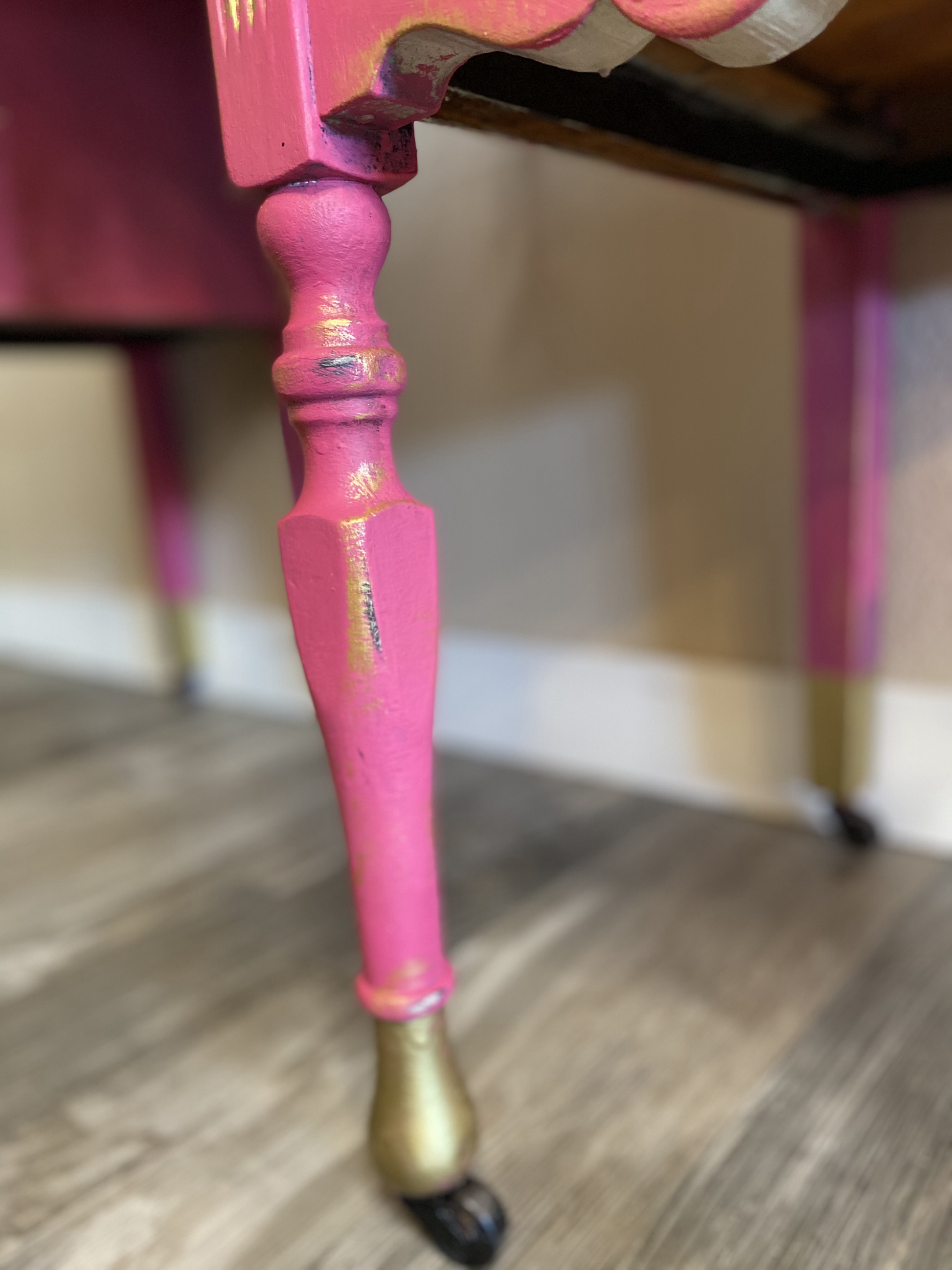 Pink Antique Desk image 2