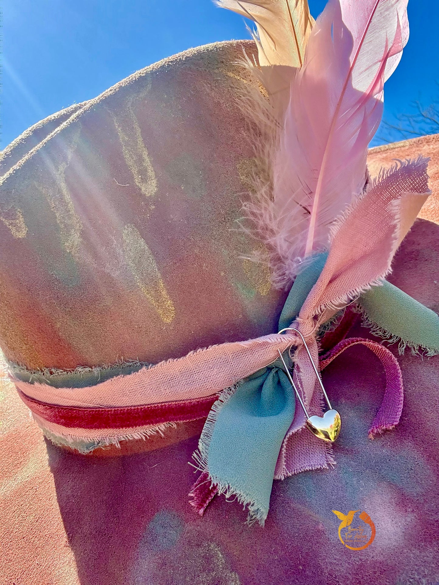 Pink, Mint, & Gold Hat