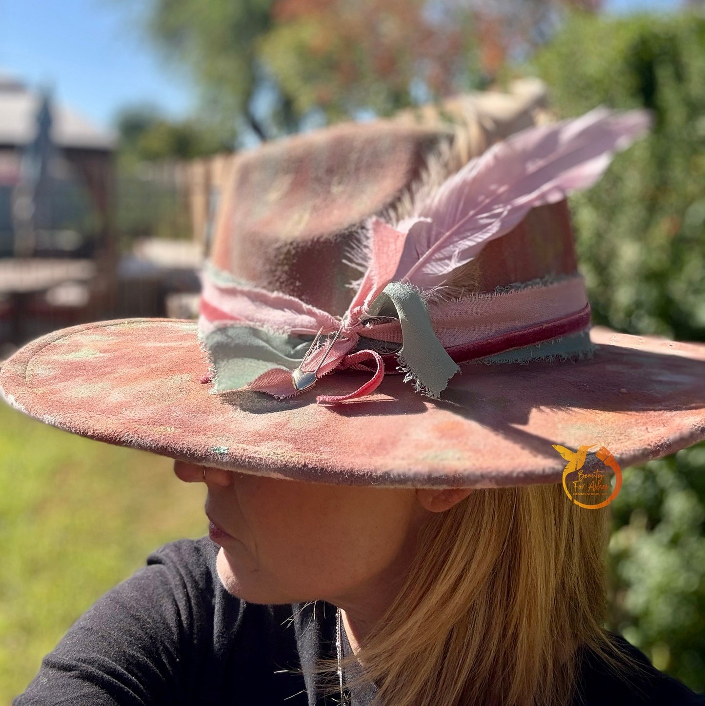 Pink, Mint, & Gold Hat