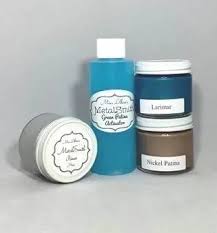 Miss Lillians Chock Paint Metal Reactive Paint MetalSmith Mini Sampler Sets - Larimar, Nickel Patina, Green Spray