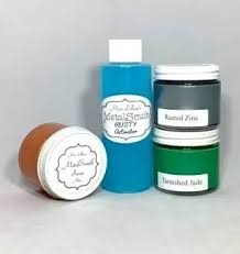 Miss Lillians Chock Paint Metal Reactive Paint MetalSmith Mini Sampler Sets - Rusted Zinc, Tarnished Jade, Rusty Spray