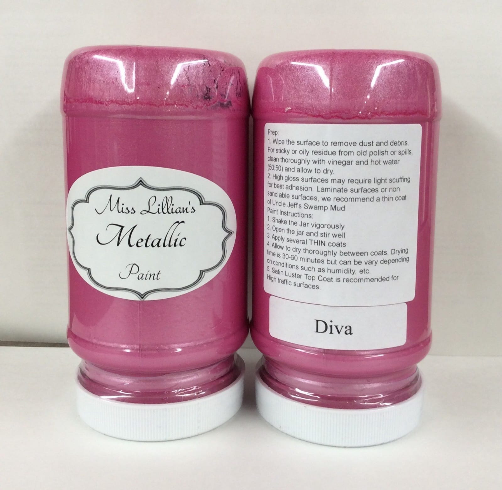 Miss Lillians Chock Paint Miss Lillians Chock Paint 8 Oz Sample Miss Lillian's Metallic Paint - Punk Rocker Pink