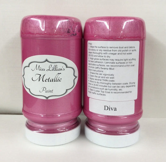 Miss Lillians Chock Paint Miss Lillians Chock Paint 8 Oz Sample Miss Lillian's Metallic Paint - Punk Rocker Pink